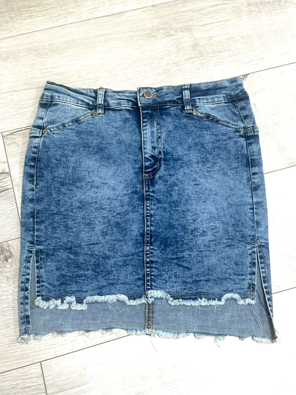 GAP High-Rise Denim Midi Pencil Skirt Size 8
